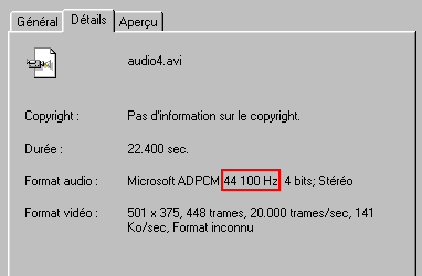 virtualdub �chantillonnage audio