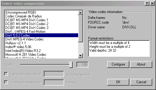 virtualdub compression divx