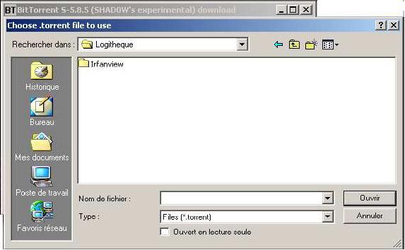 ouvrir un torrent