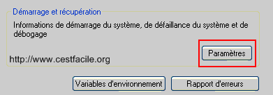 d�marrage et r�cup�ration param�tres