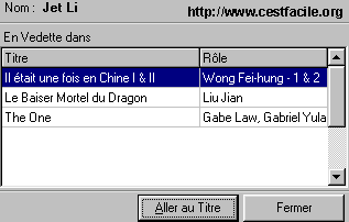 tri par filtre des DVD
