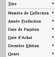 trier la collection de DVD