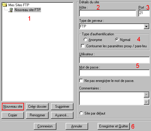 gestionnaire de sites client ftp
