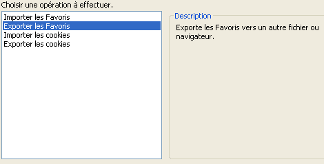 exporter favoris internet explorer