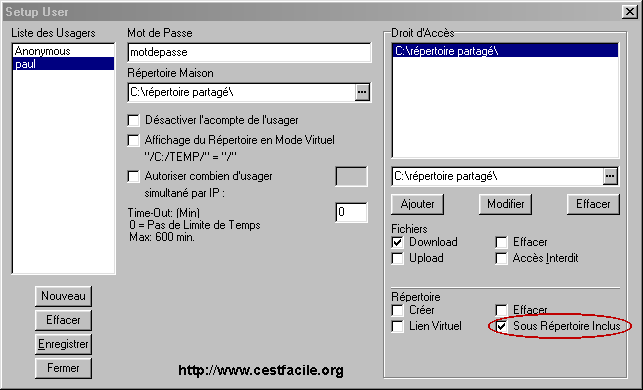 configuration serveur ftp