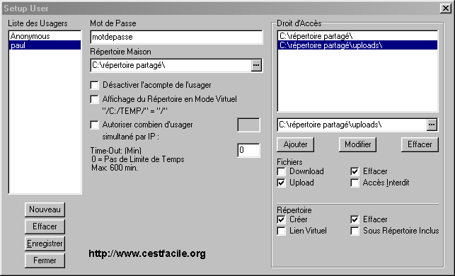 configuration serveur ftp