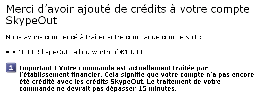 paiement skypeout