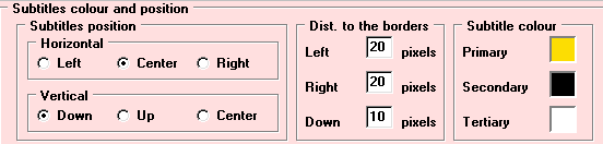 couleur et position des sous-titres